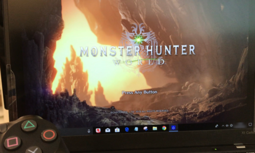 透析中にモンスターハンター：ワールド